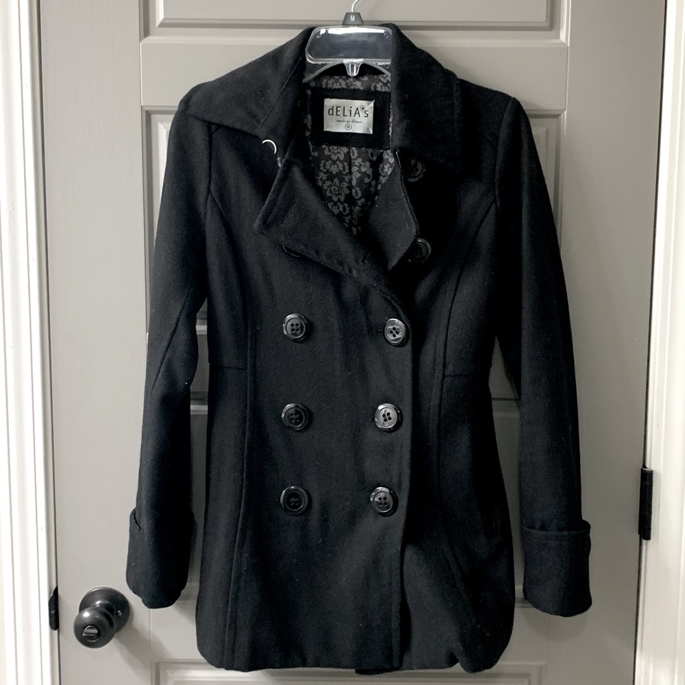 Delia’s Black Pea Coat